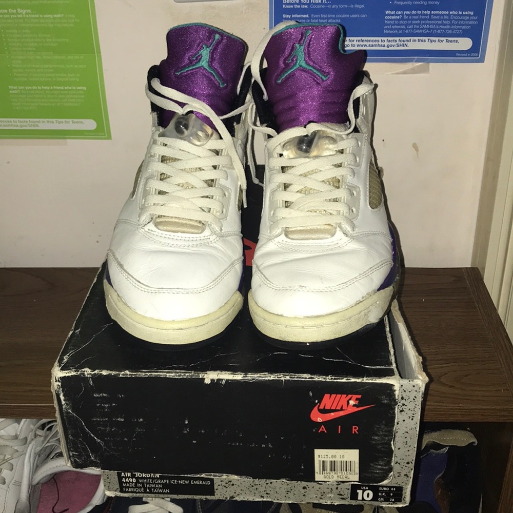Jordan 5 grape OG 1990